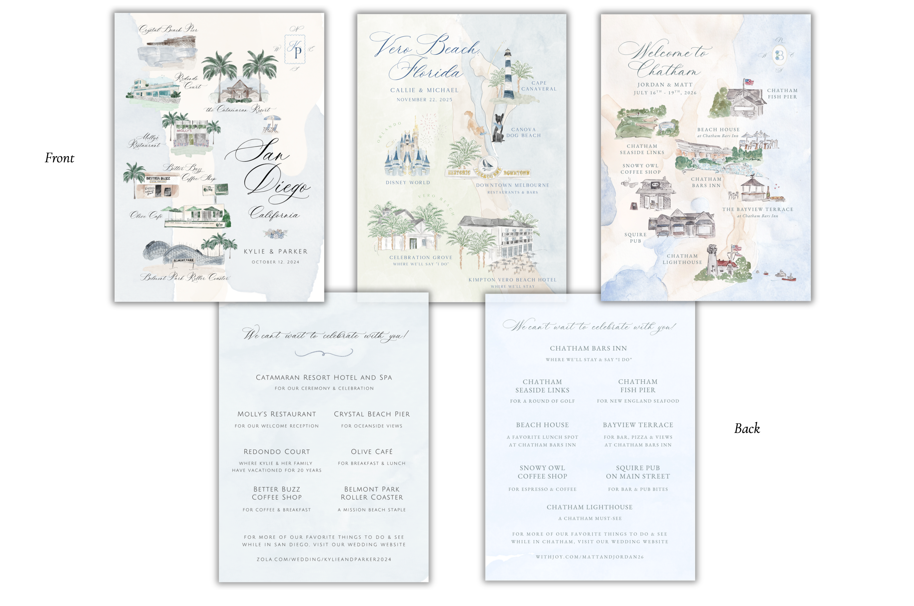 Custom Watercolor Wedding Map