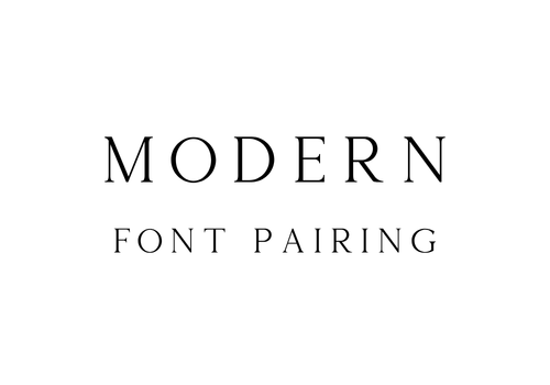 Modern font pairing